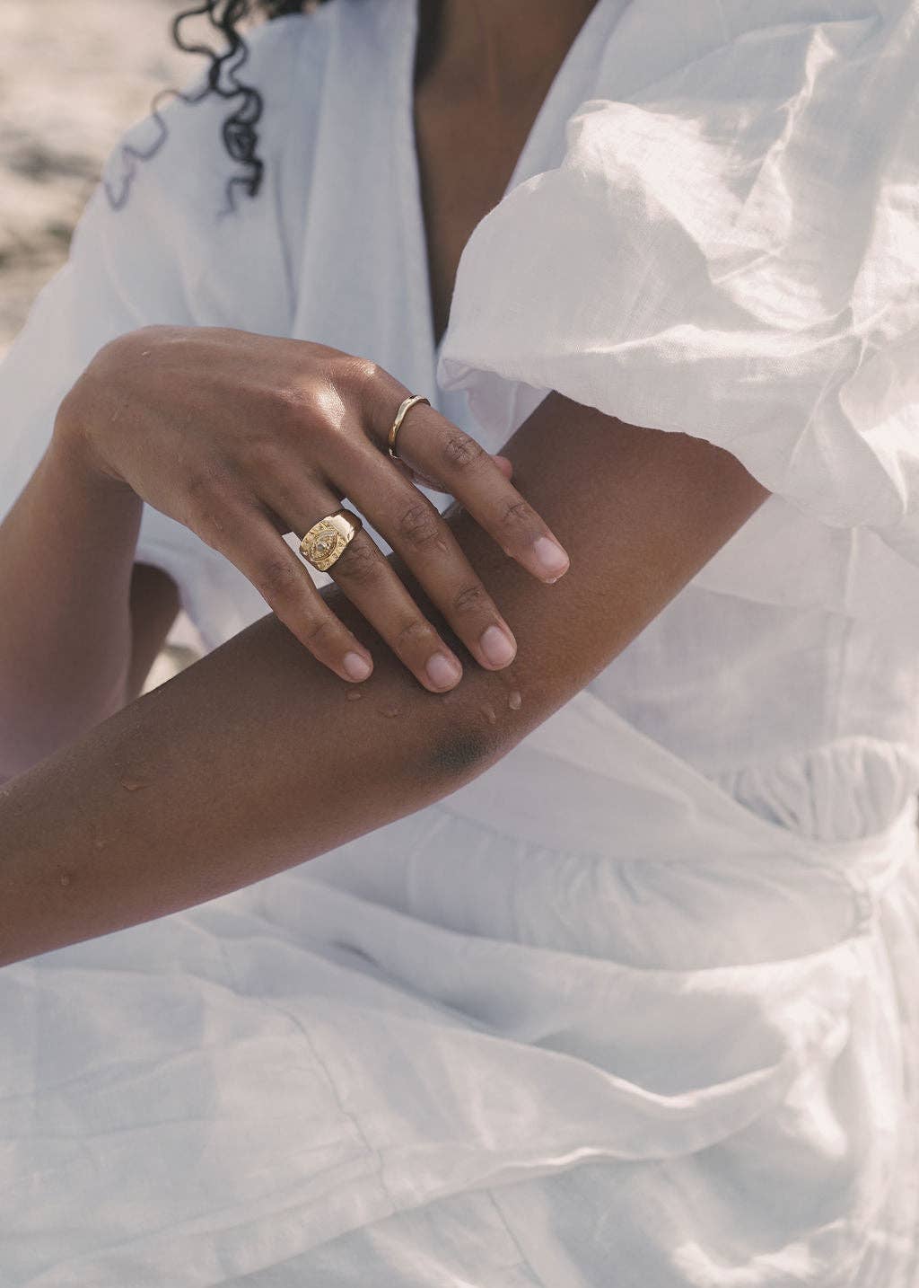 Lone Eye Signet Ring with Turquoise