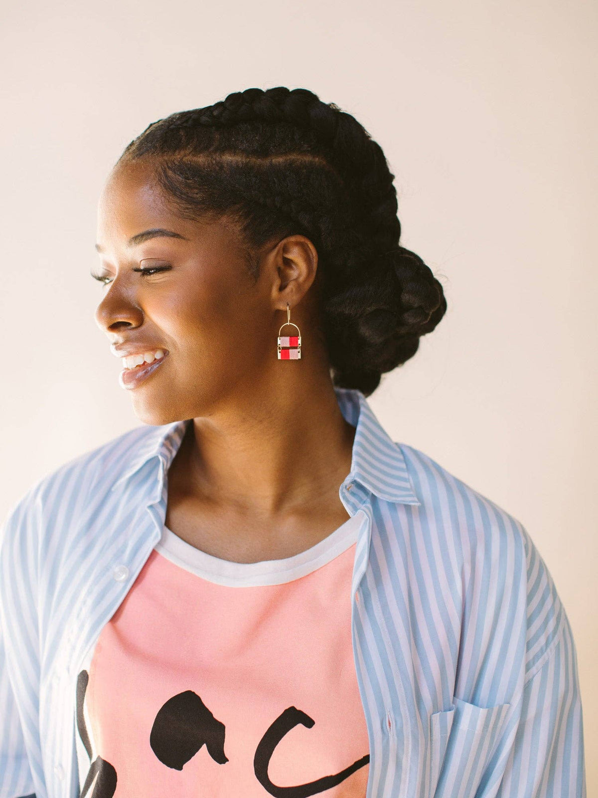 Wrapped Colorblock Earrings