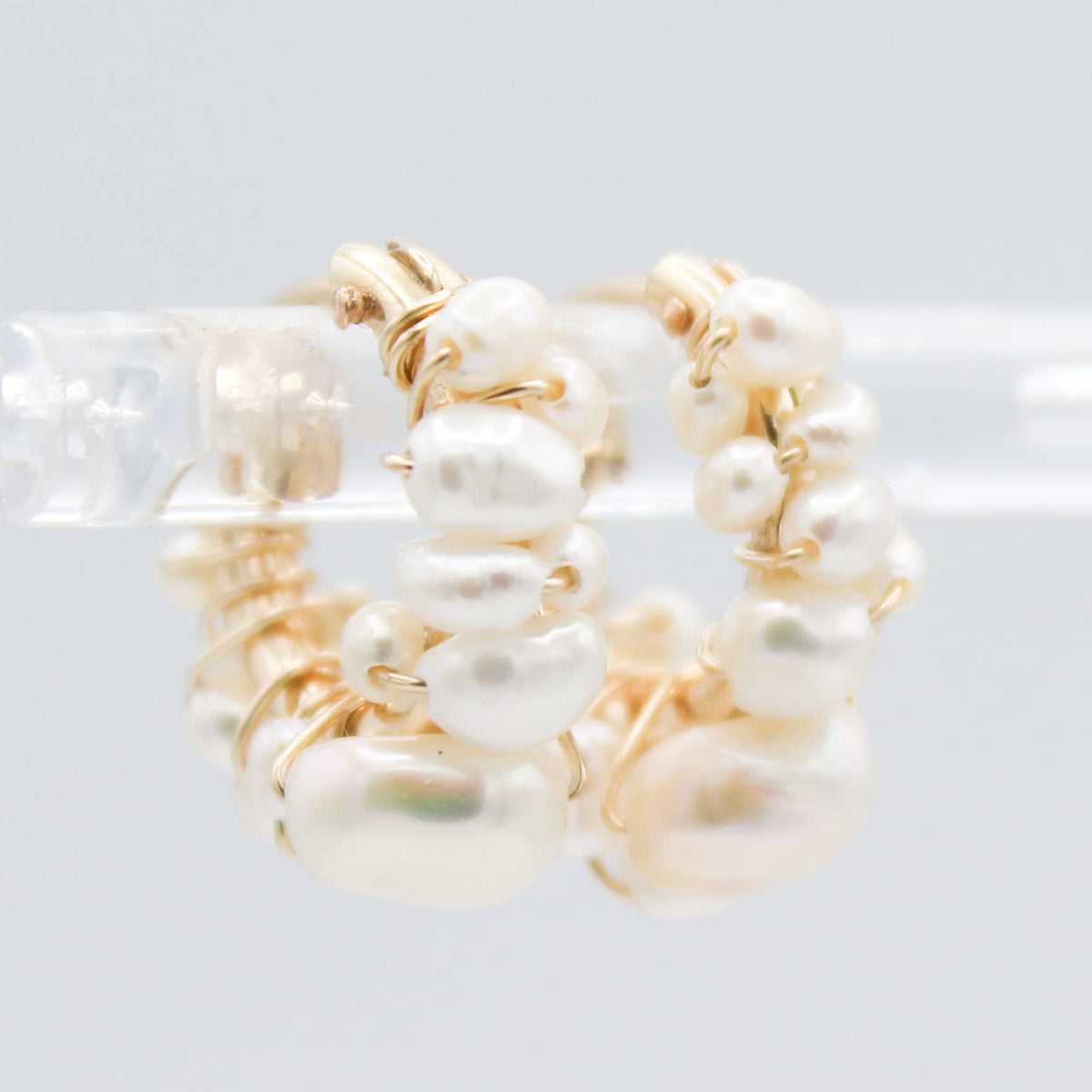 Fresh Water Pearl Huggie Earrings