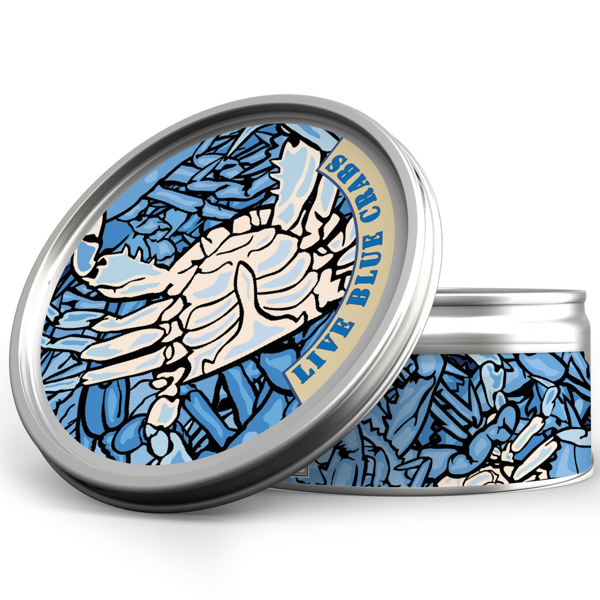 Live - Blue Crabs Candle: Travel Tin 3oz