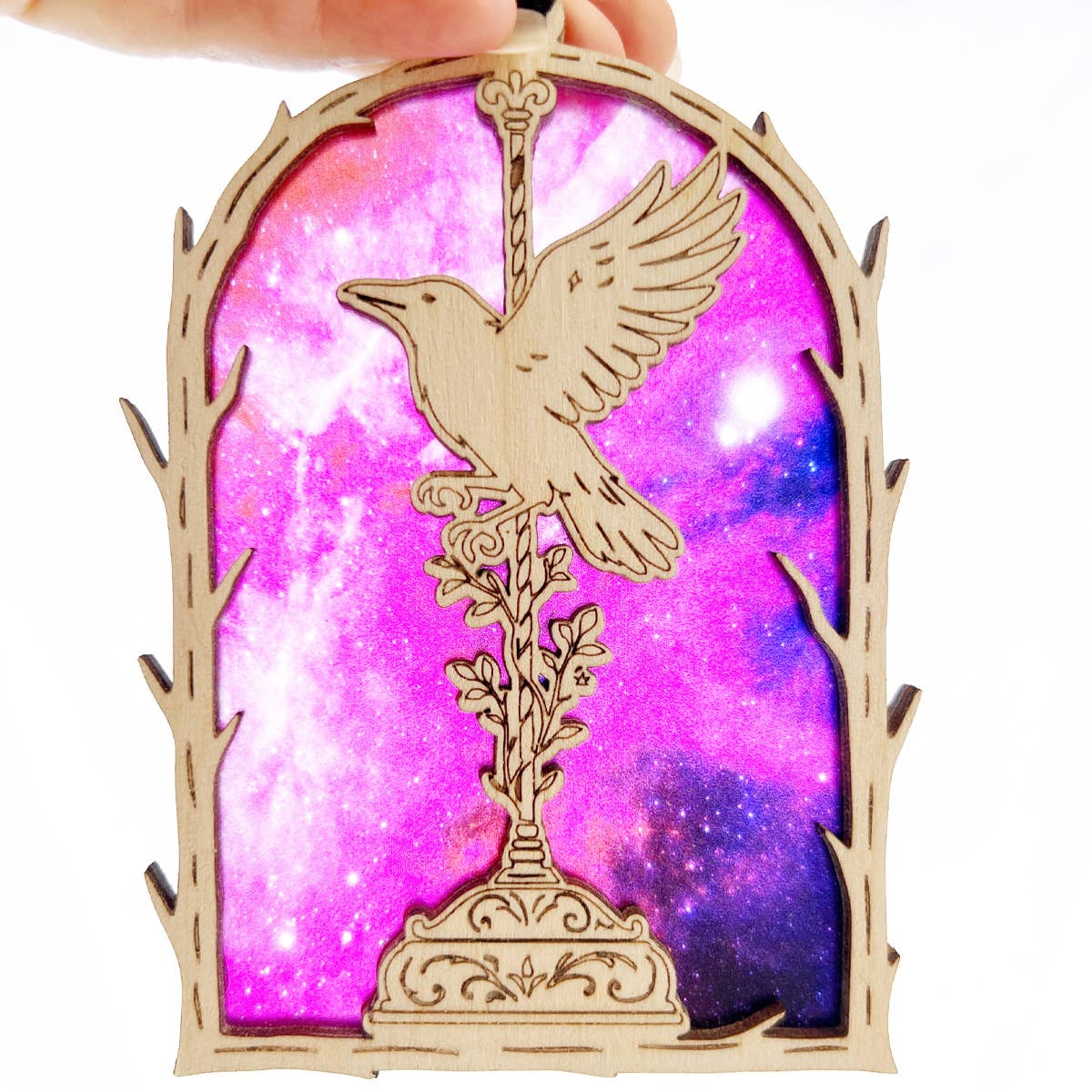 Raven Carousel Ornament Suncatcher