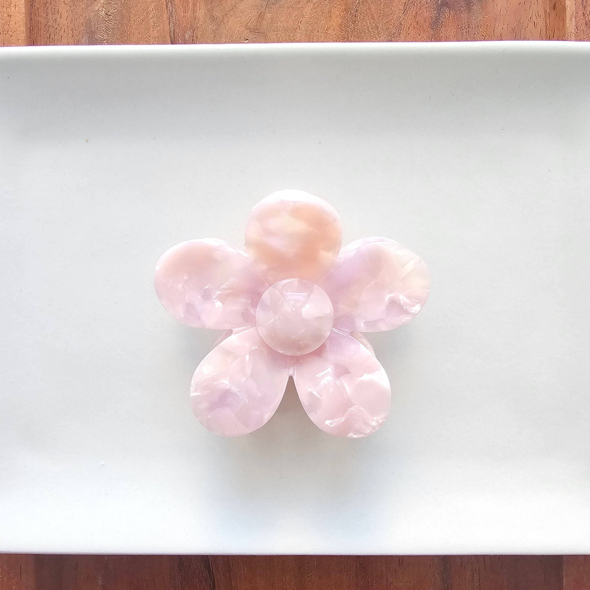 Flower Power Hair Claw Clip in Ballet Slipper
