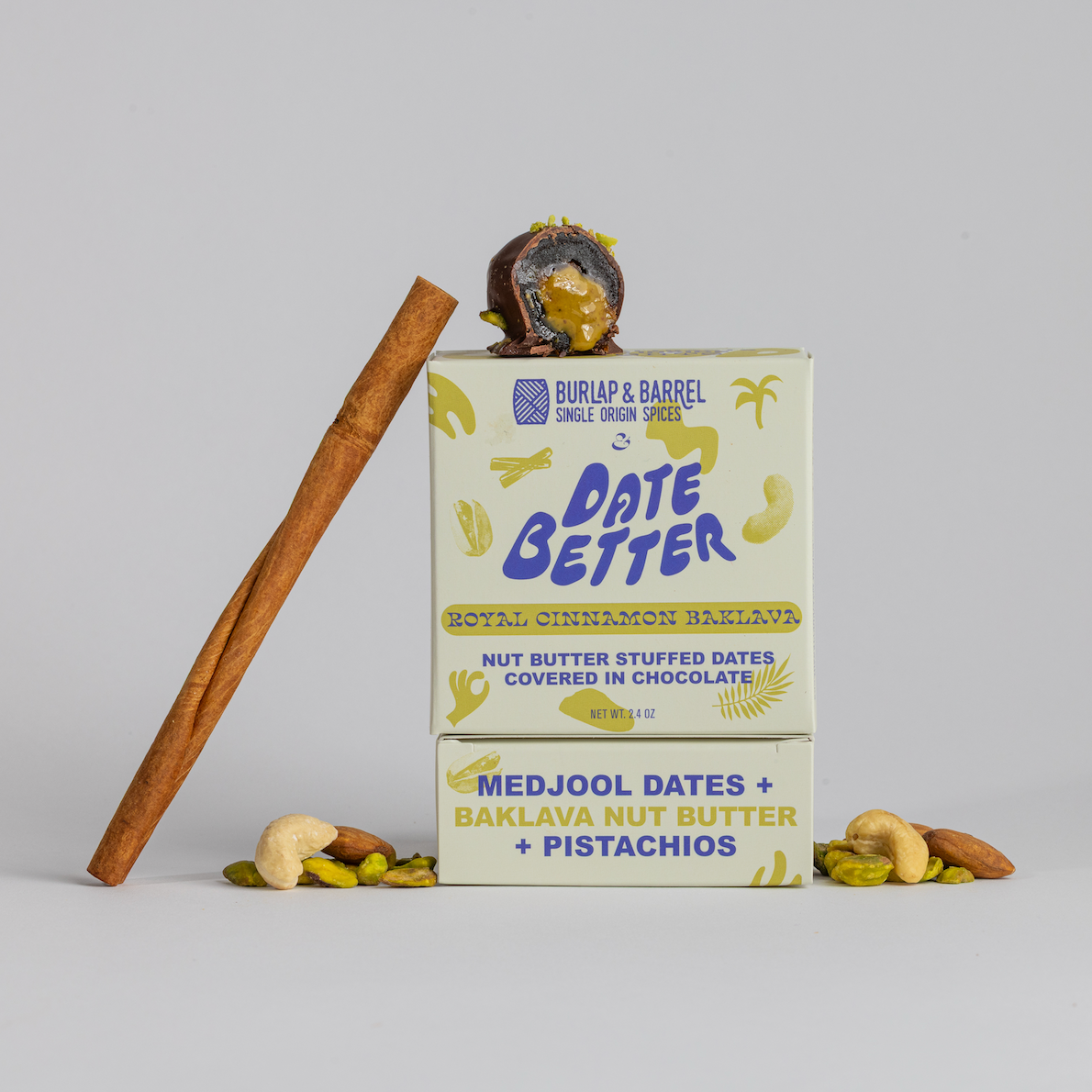 Royal Cinnamon Baklava Chocolate Covered Dates