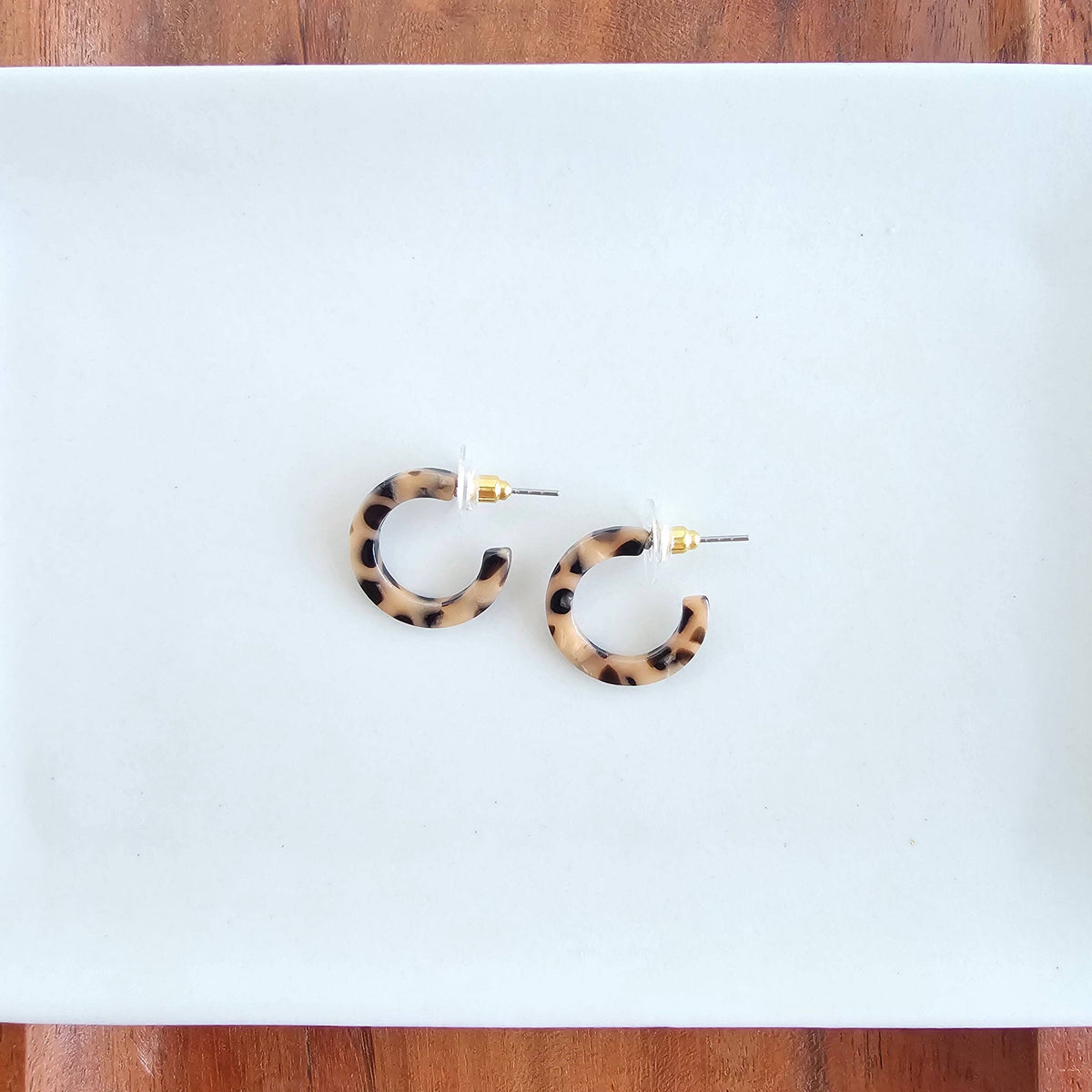 Micro Cam Mini Hoops in Cheetah