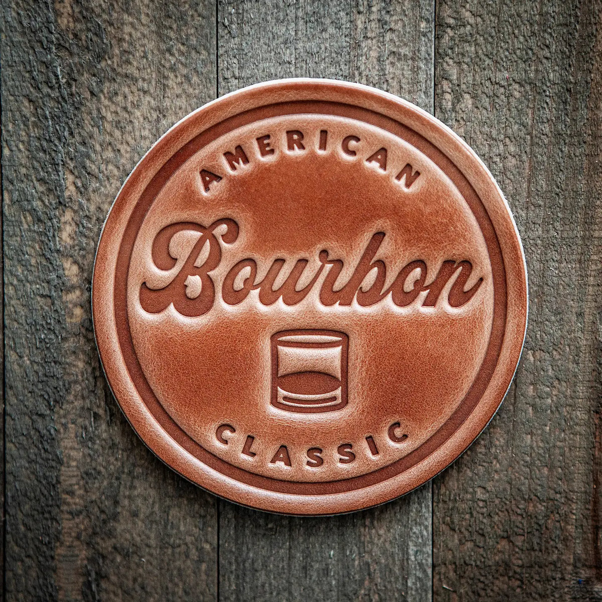 Bourbon Leather Coaster