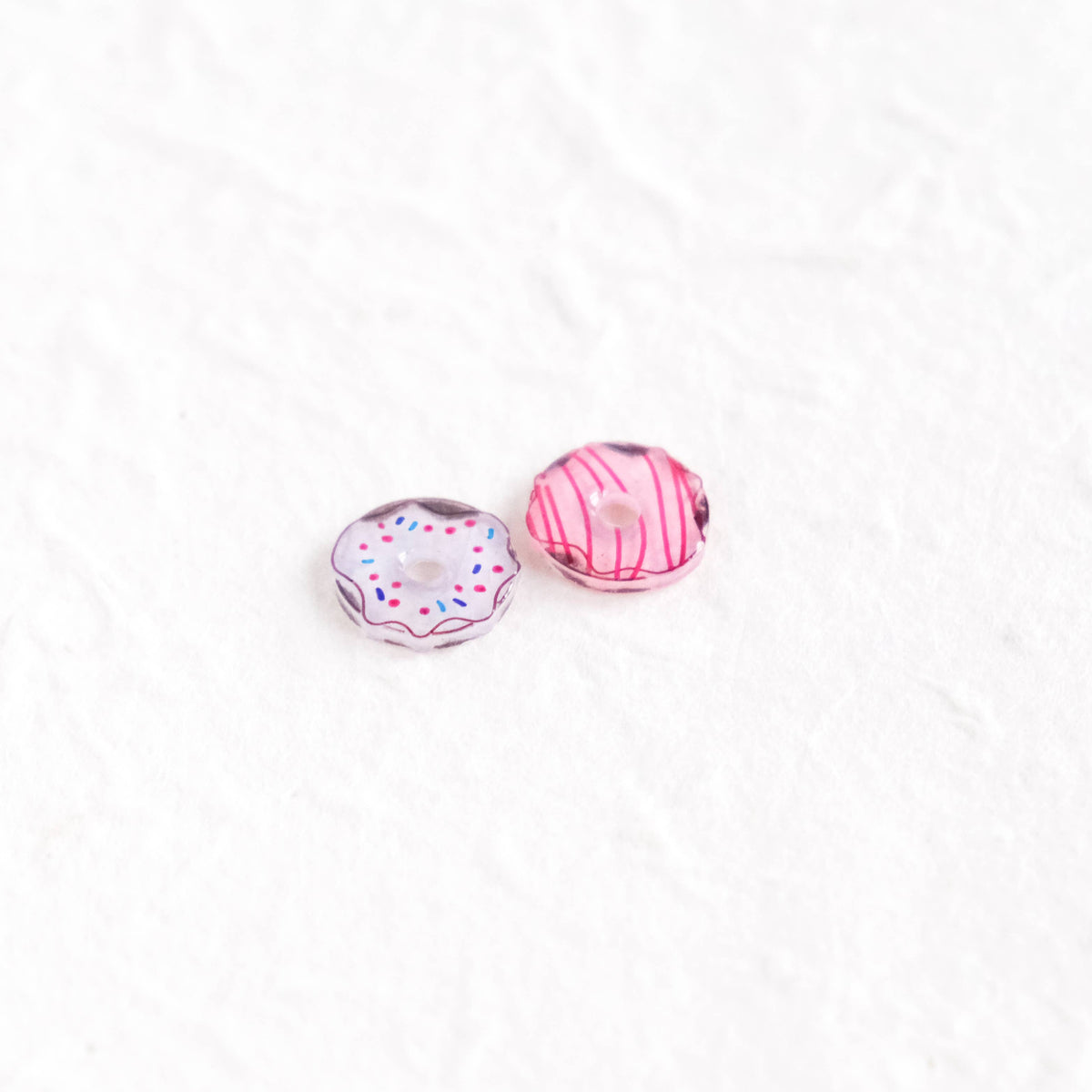 Frosted Donut Stud Earrings