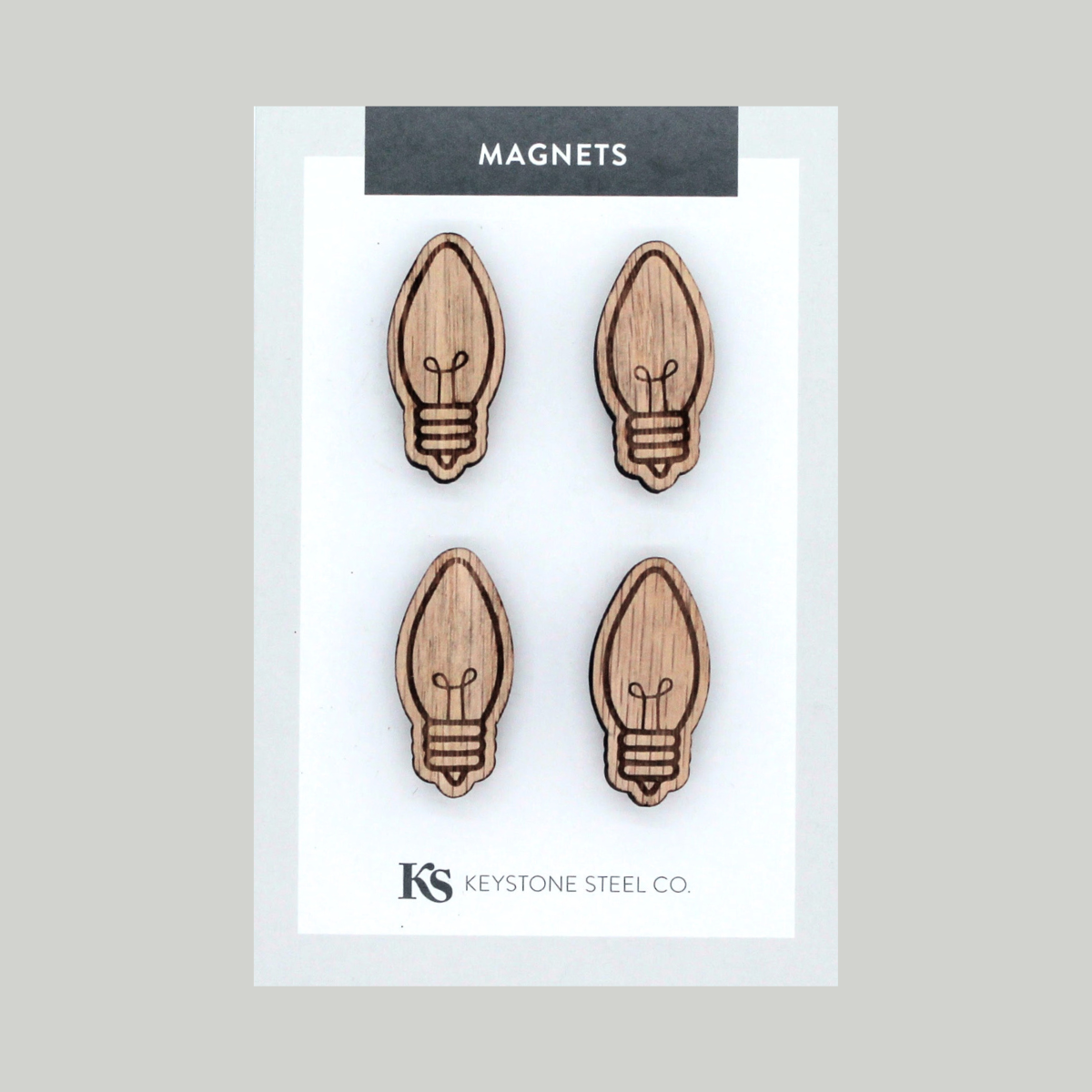 Christmas Light Bulb Magnet Pack of 4