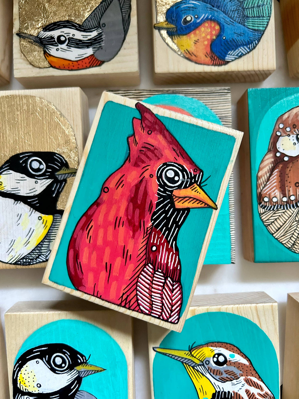 Original Bird Paintings Mini (2.5”x3.5”)