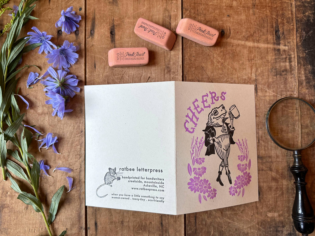 Cheers Frog! Greeting Card