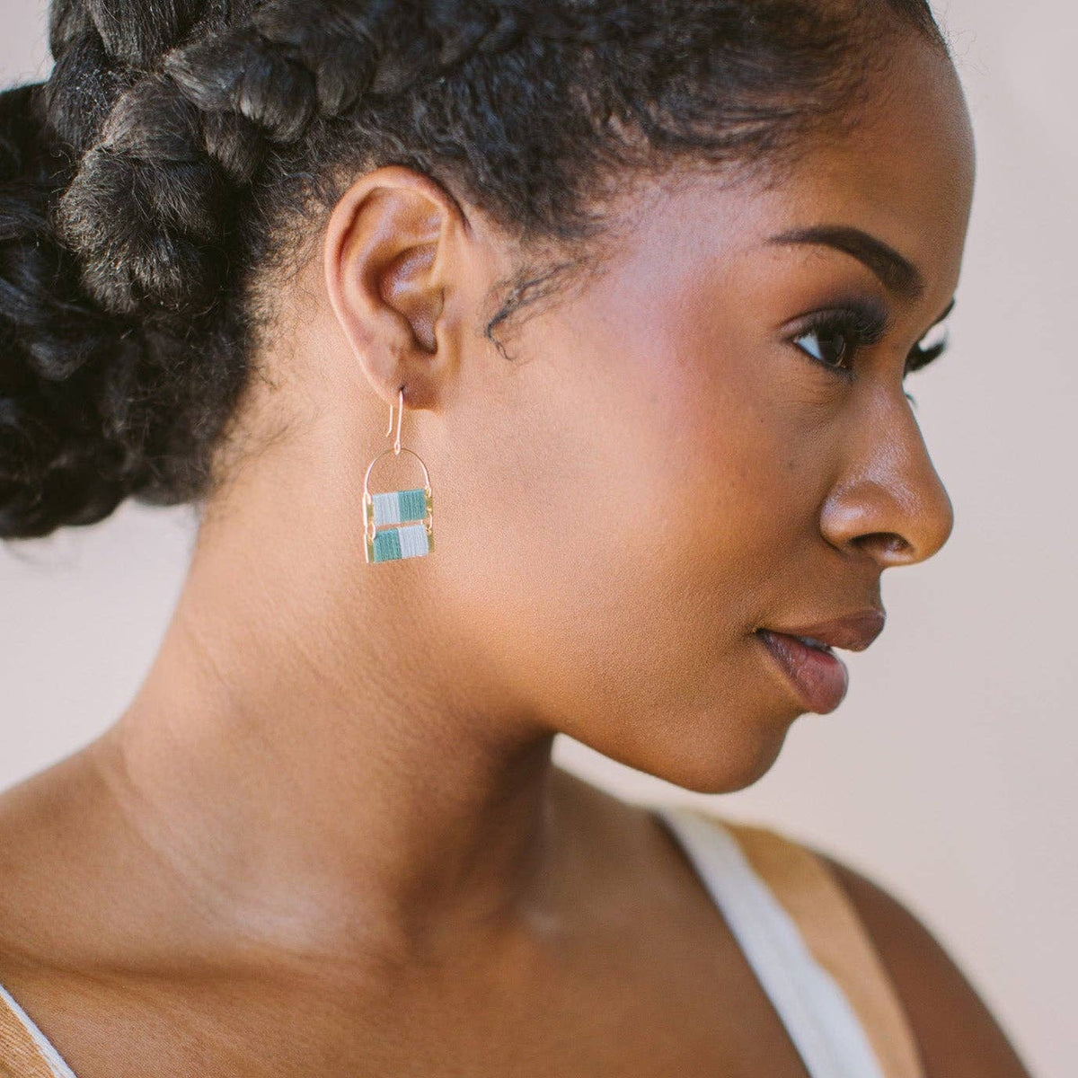 Wrapped Colorblock Earrings