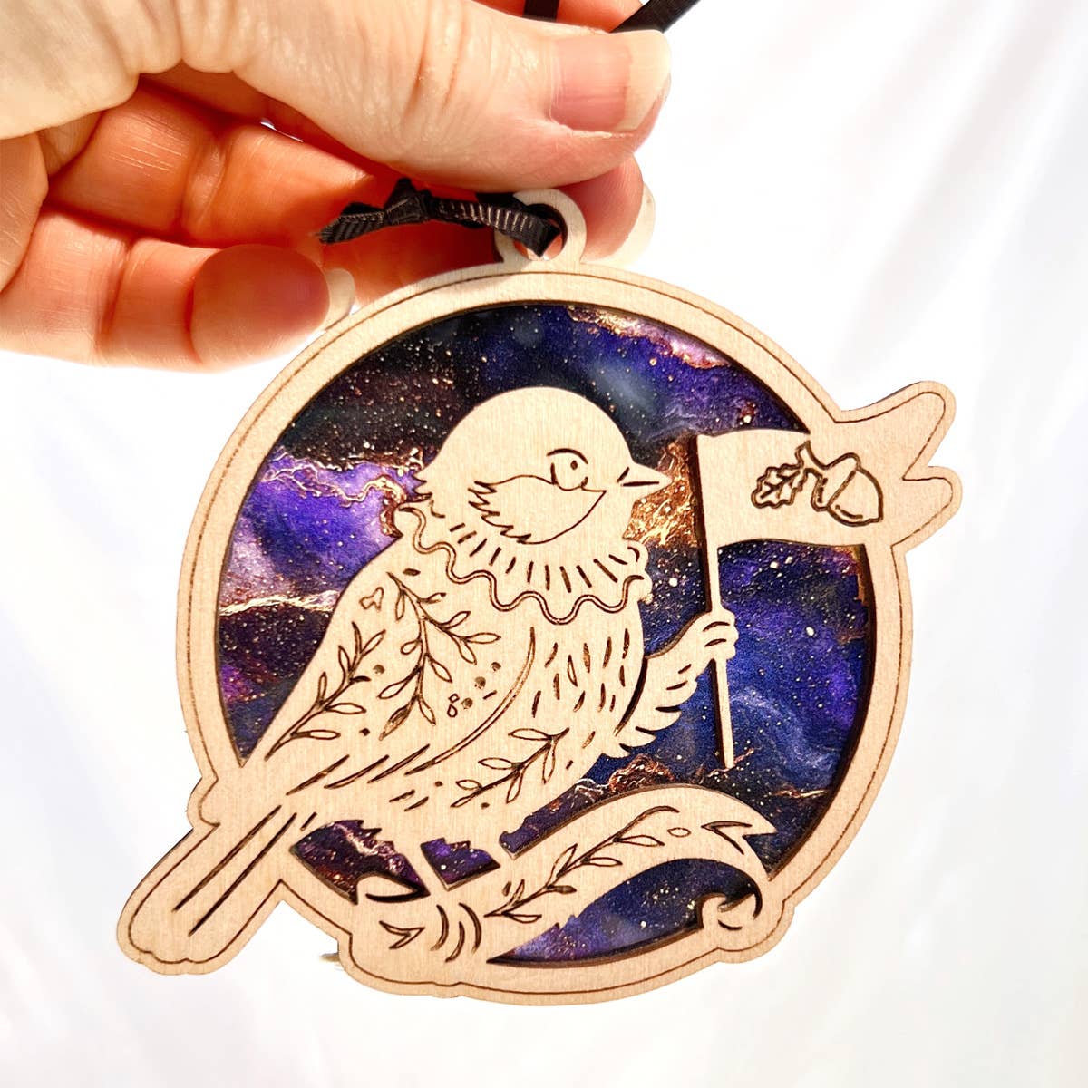 Chickadee Herald Ornament Suncatcher
