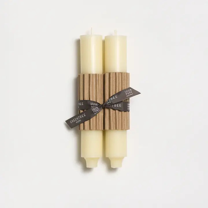 Column Taper 9" Beeswax Candles