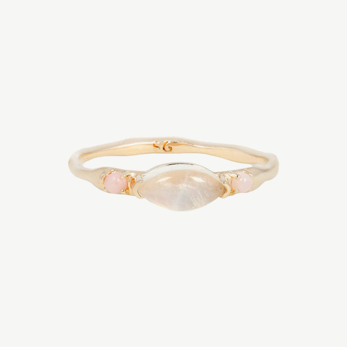 Mona Ring with Moonstone and Pink Opal