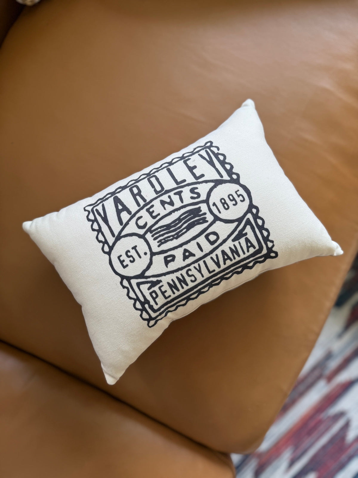 Yardley Vintage Postage Stamp Mini Pillow