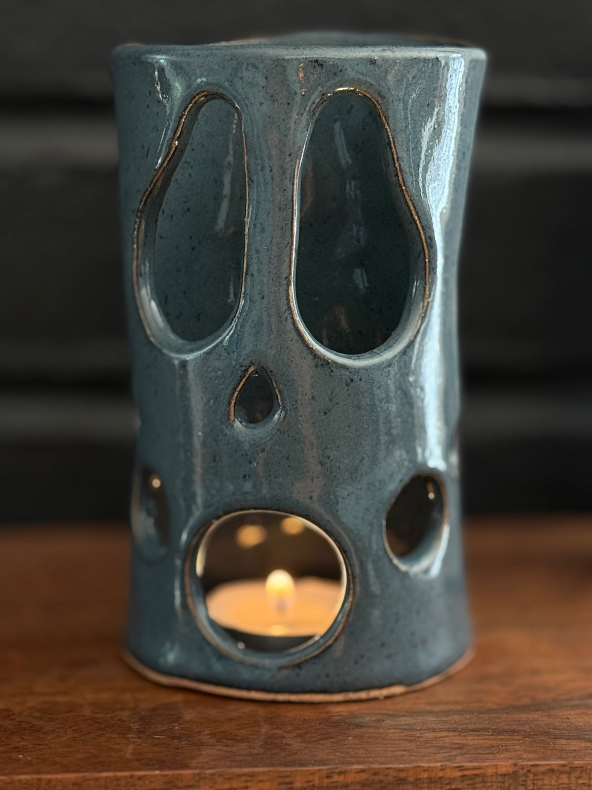ghost tealight luminary halloween candle holder