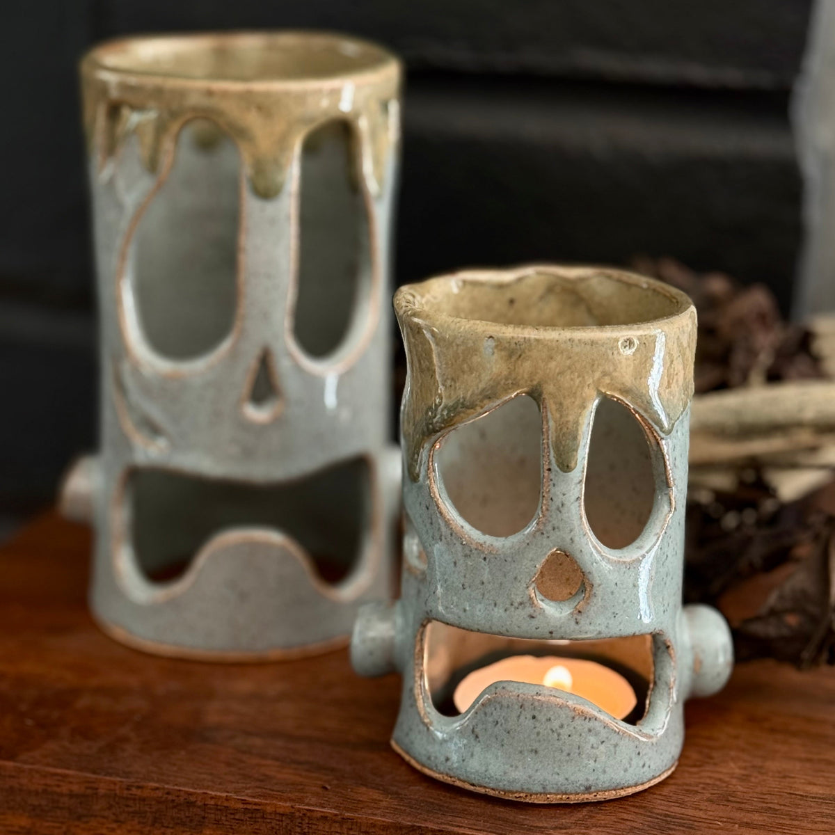 Frankenstein candle holder luminary halloween decorations