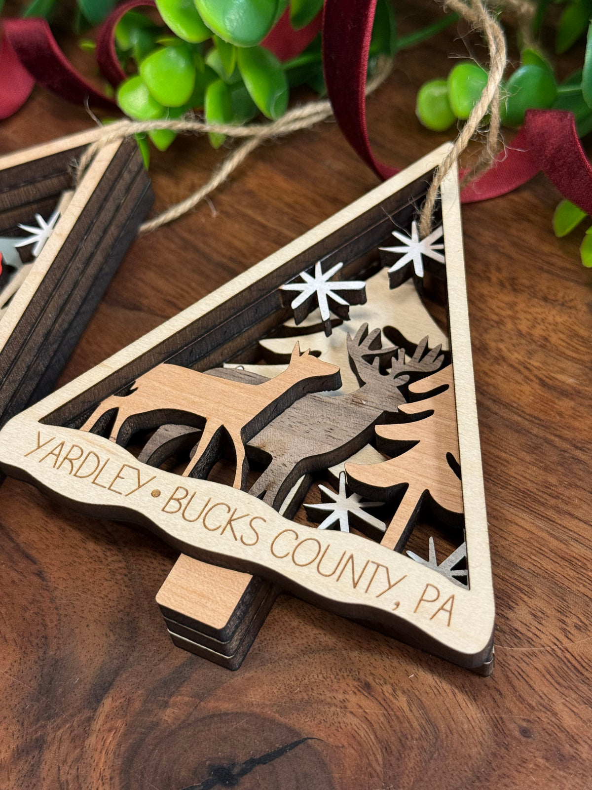 Yardley Wooden Deer Ornament