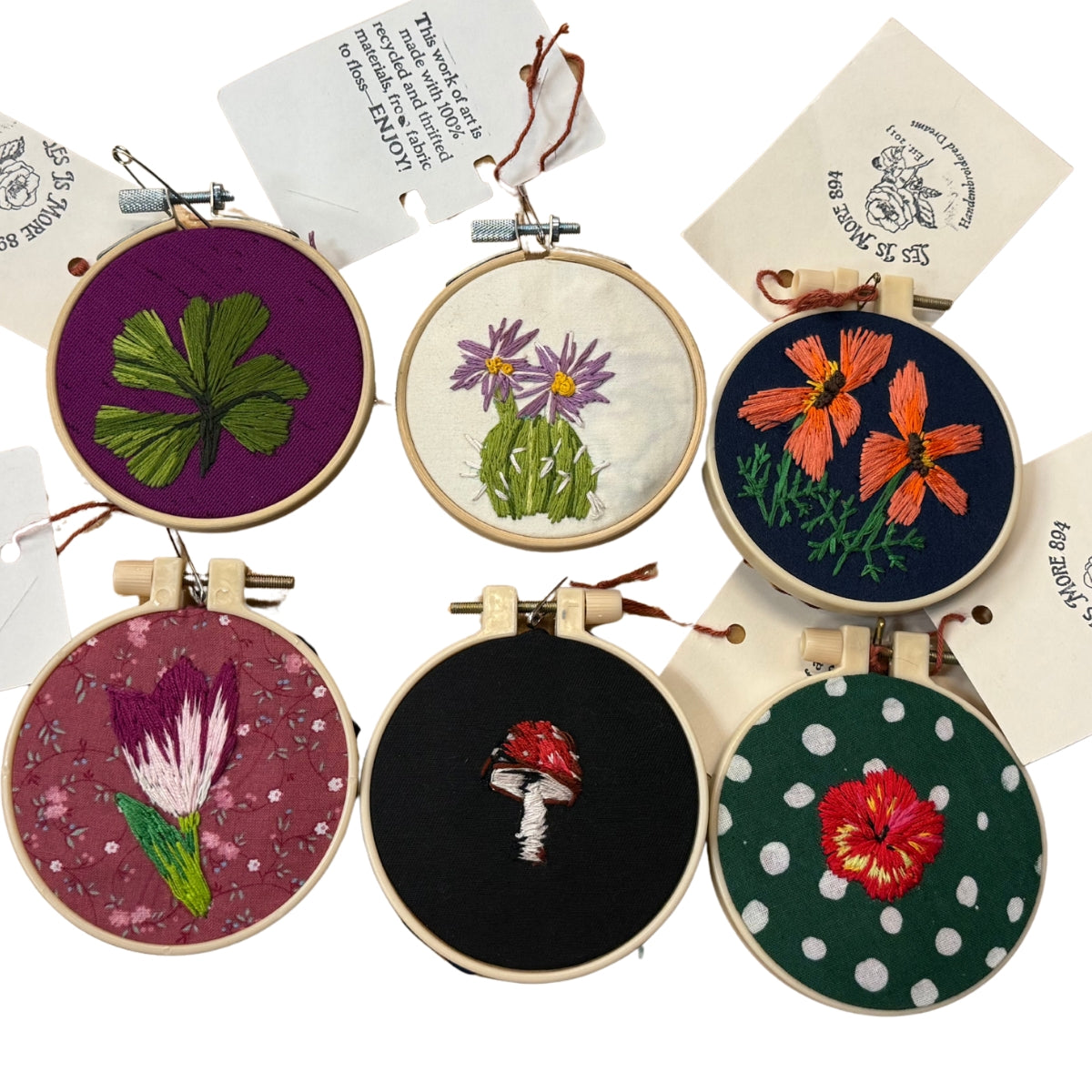 Mini Embroidery Hoops: Plants & Floral