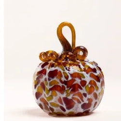 Collection of specialty pumpkins with various designs and colors on a white background.