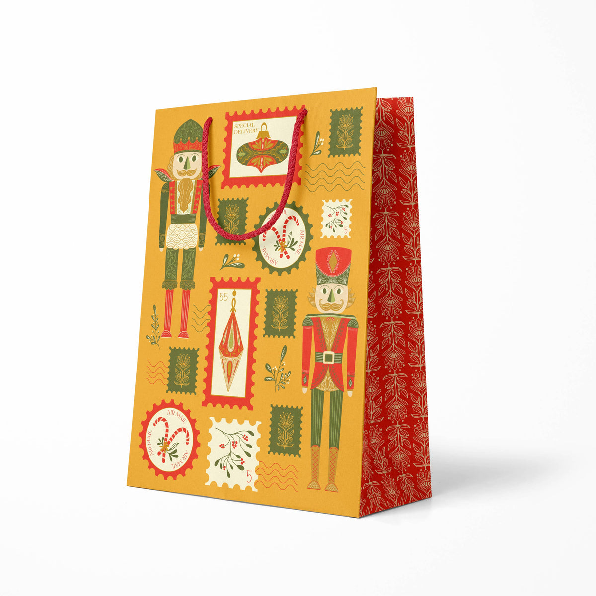 Holiday Stamps Large Gift Bag