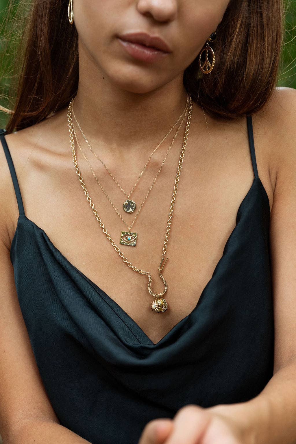 Lone Eye Necklace with Moonstone