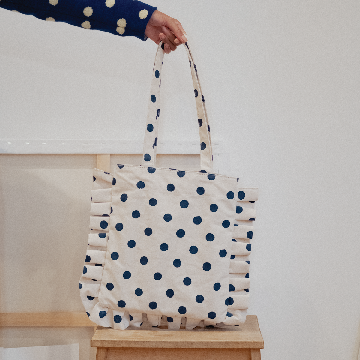 Momo Tote - Indigo Dot