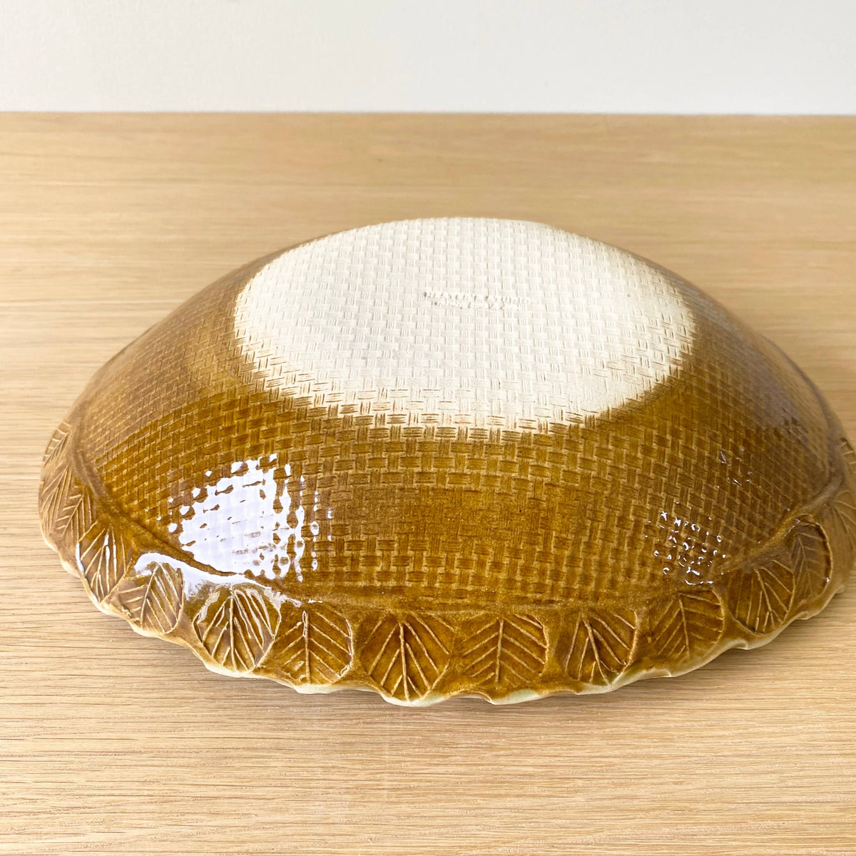 Lavender Floral Large Ceramic Oval Serving Bowl