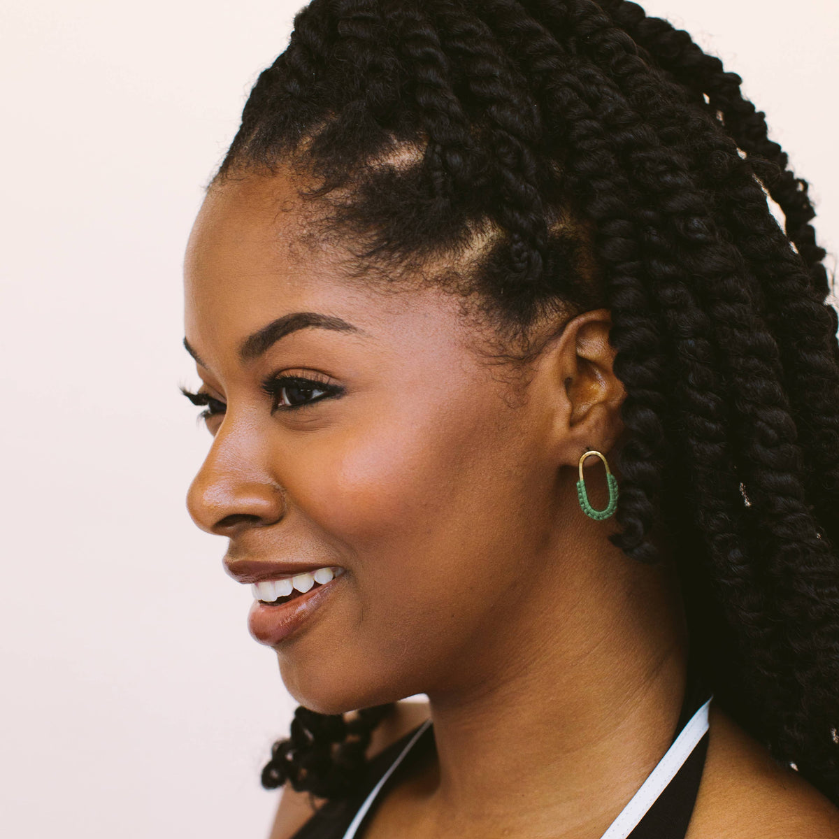 Mini Macramé Link Earrings