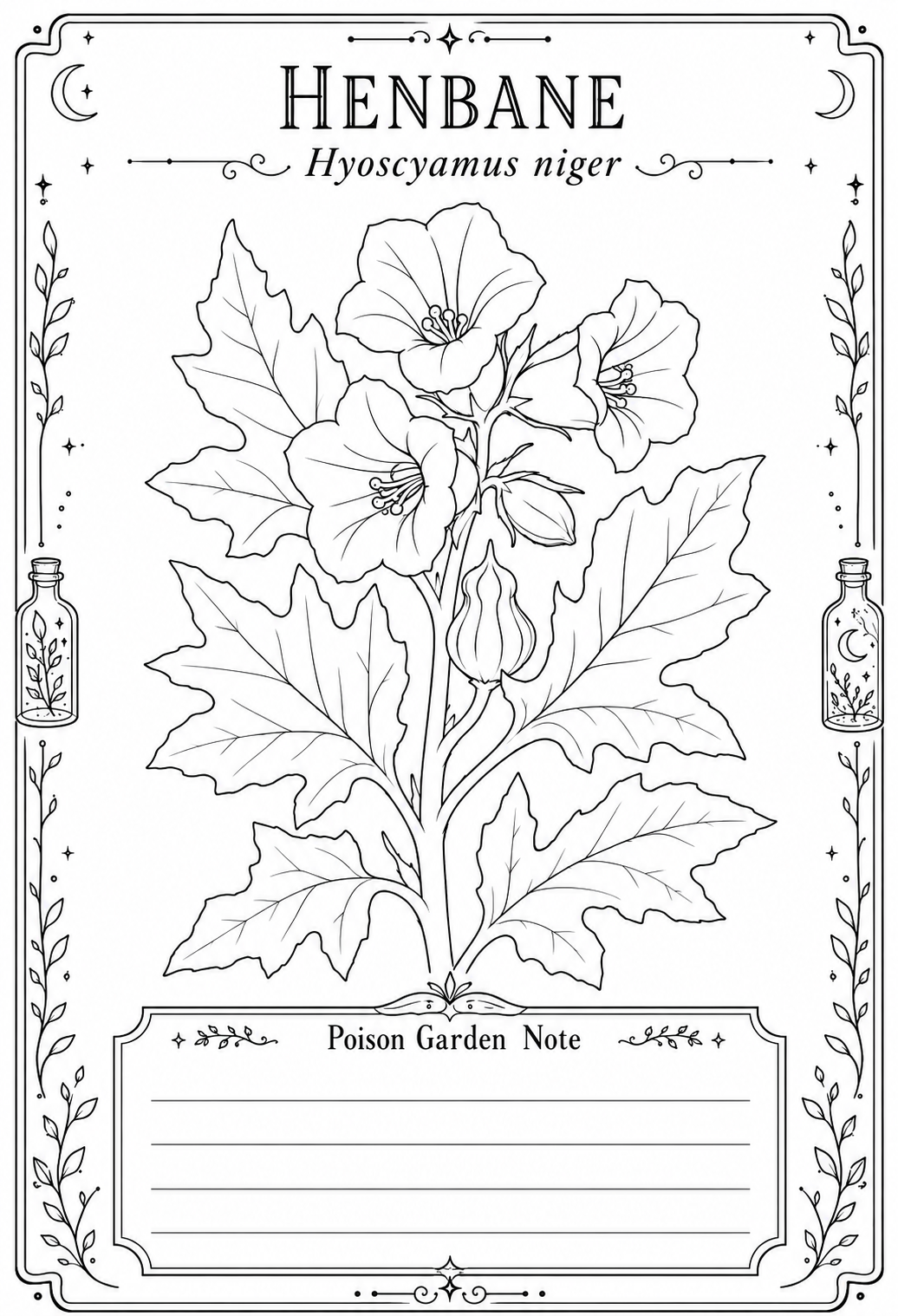 Mini Coloring Book – Poisonous Plants