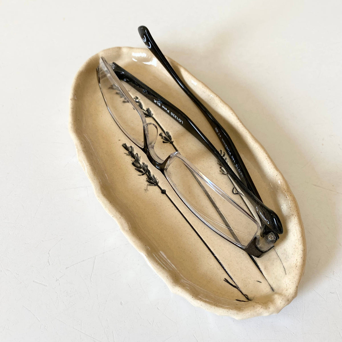 Lavender Floral Oval Trinket Dish