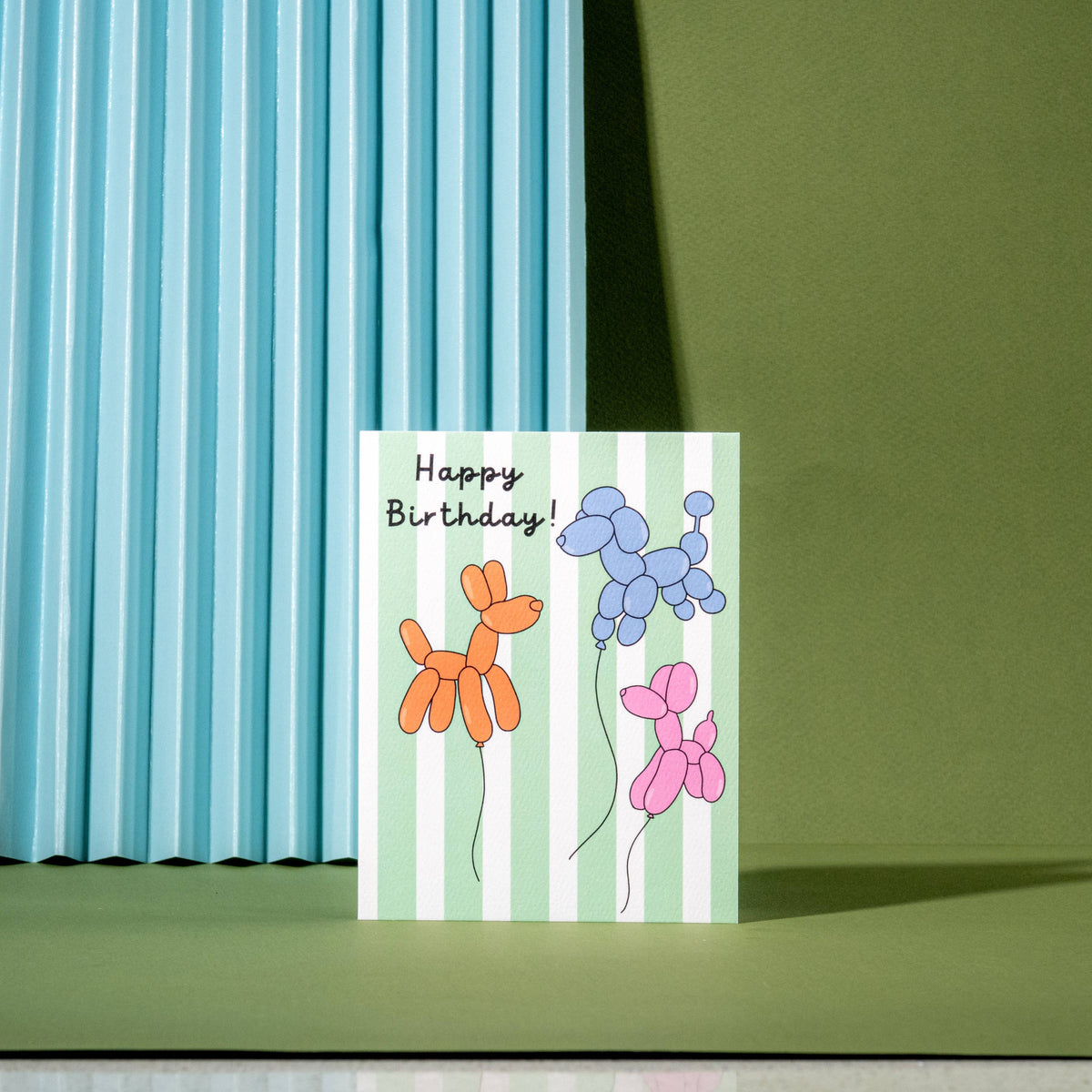 Birthday Dog Balloons Card