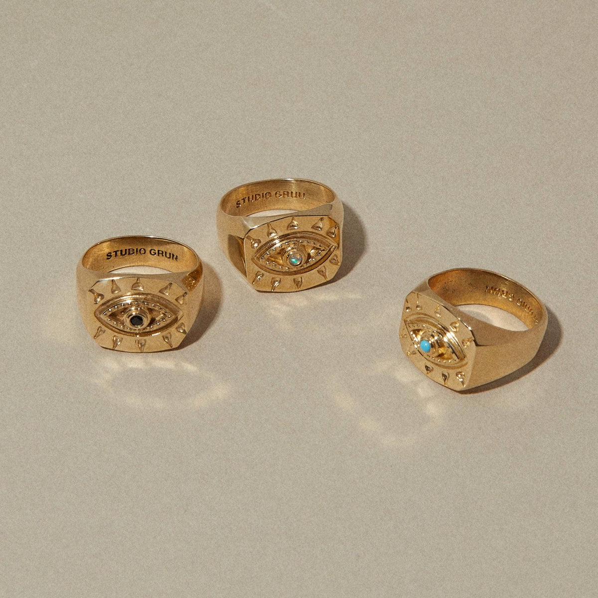 Lone Eye Signet Ring with Turquoise