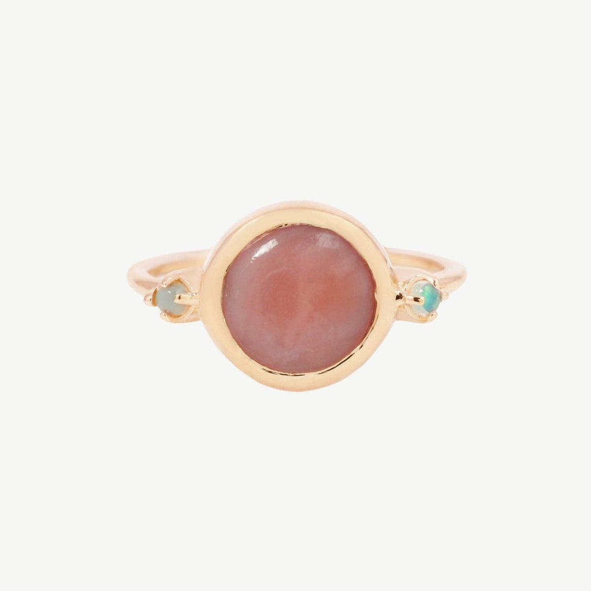 Hidden Star Ring with Pink Opal and Opal