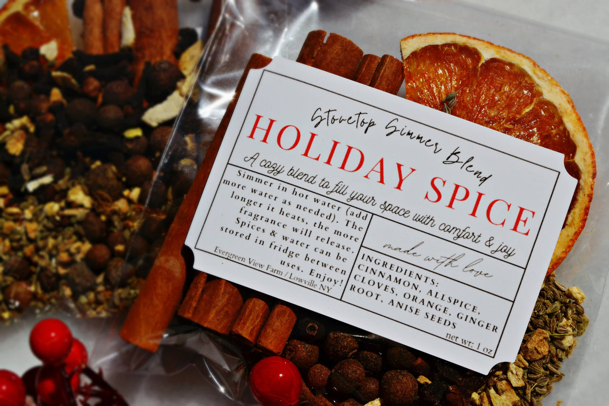 Simmer Stovetop Potpourri Holiday Spice Fall Christmas Blend: Brown kraft standup pouch