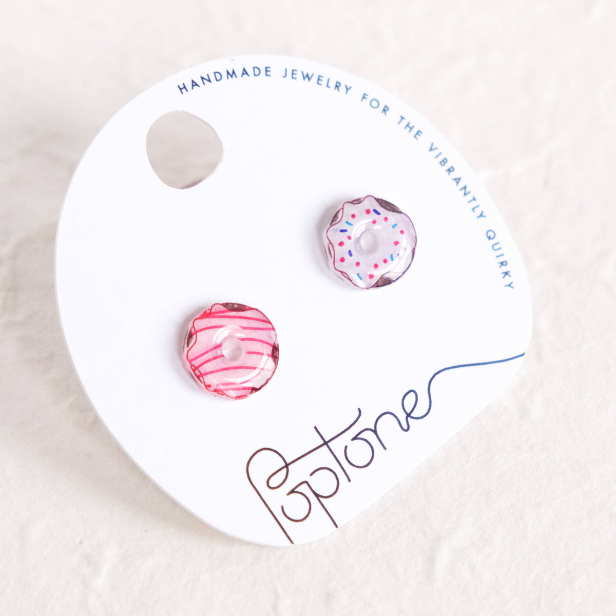 Frosted Donut Stud Earrings
