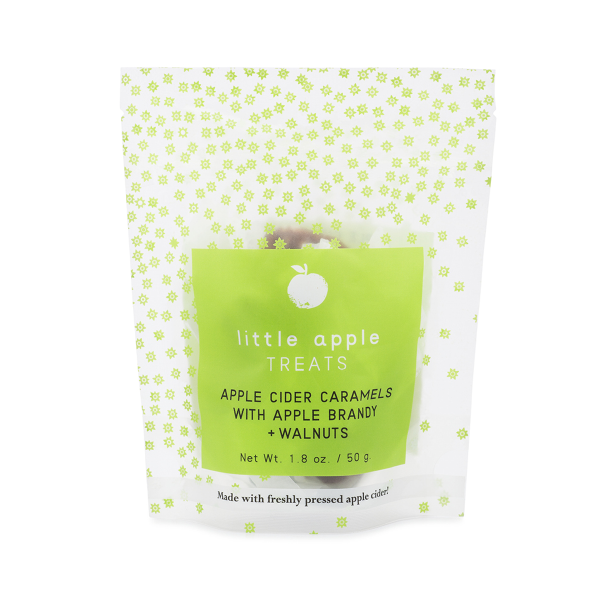 Apple Brandy + Walnuts Caramels (1.8oz)