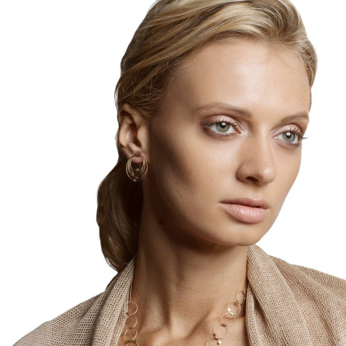 Ombre Circle Post Earrings