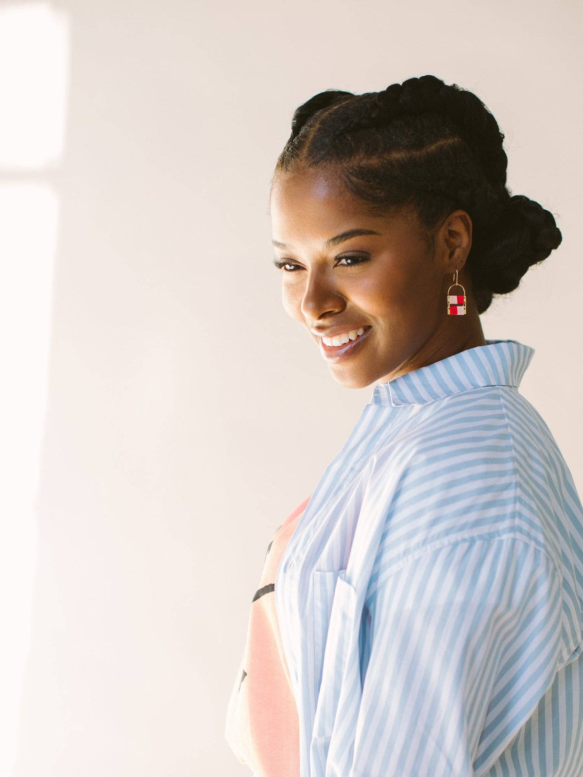 Wrapped Colorblock Earrings