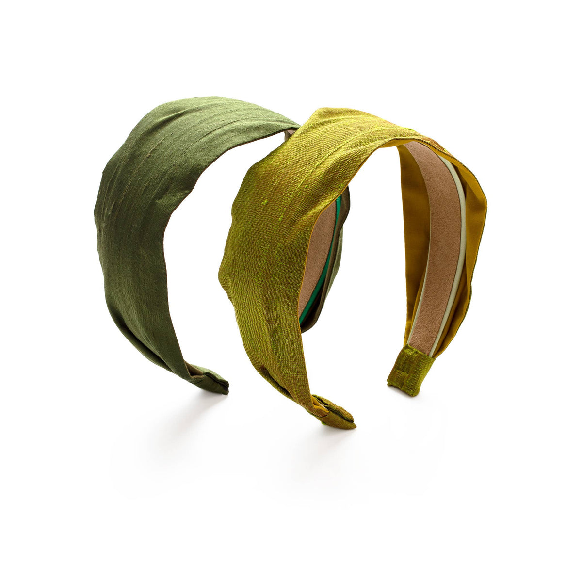 Olive Green Dupioni Silk 2" Headband