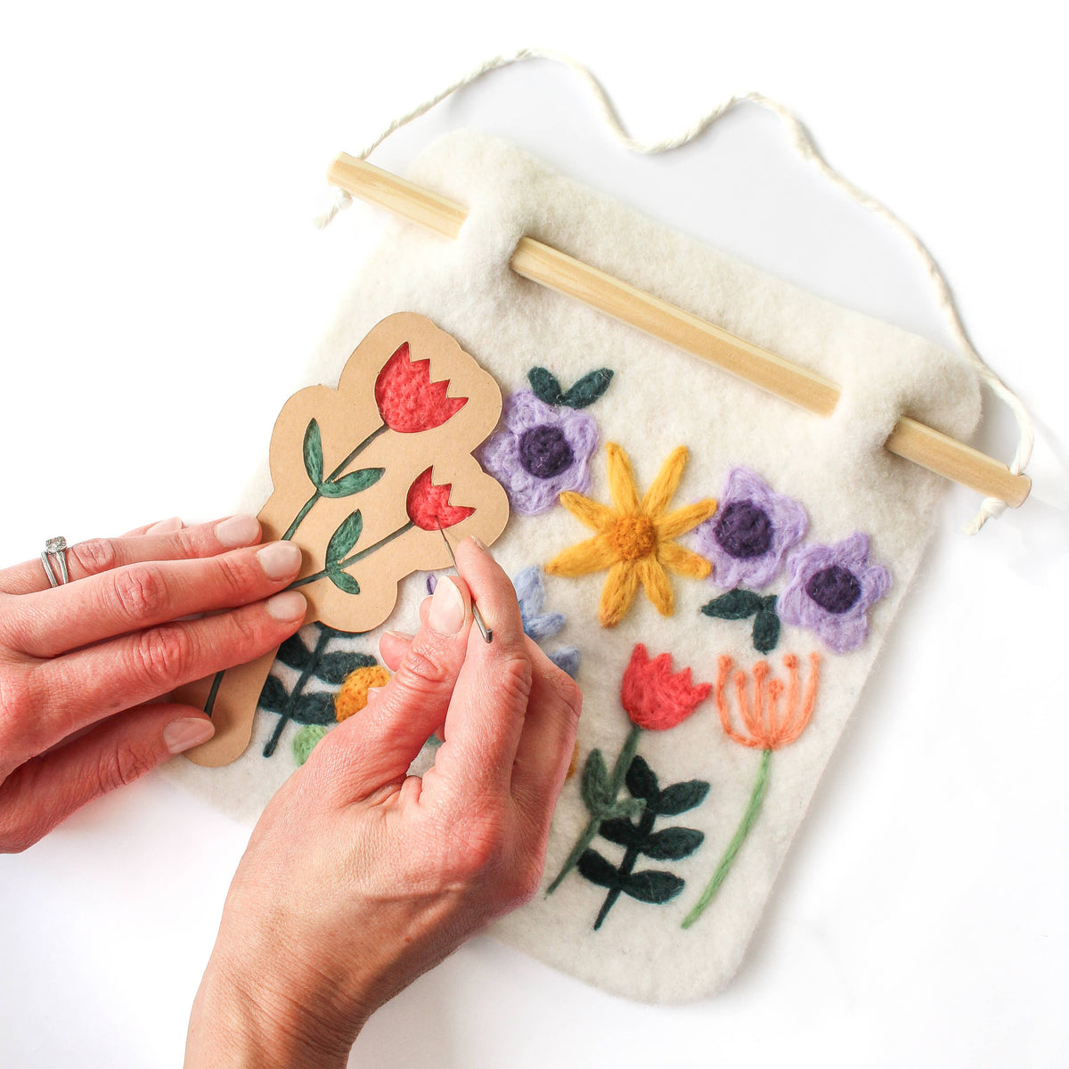 8" x 8" Wildflower Banner Felting Kit