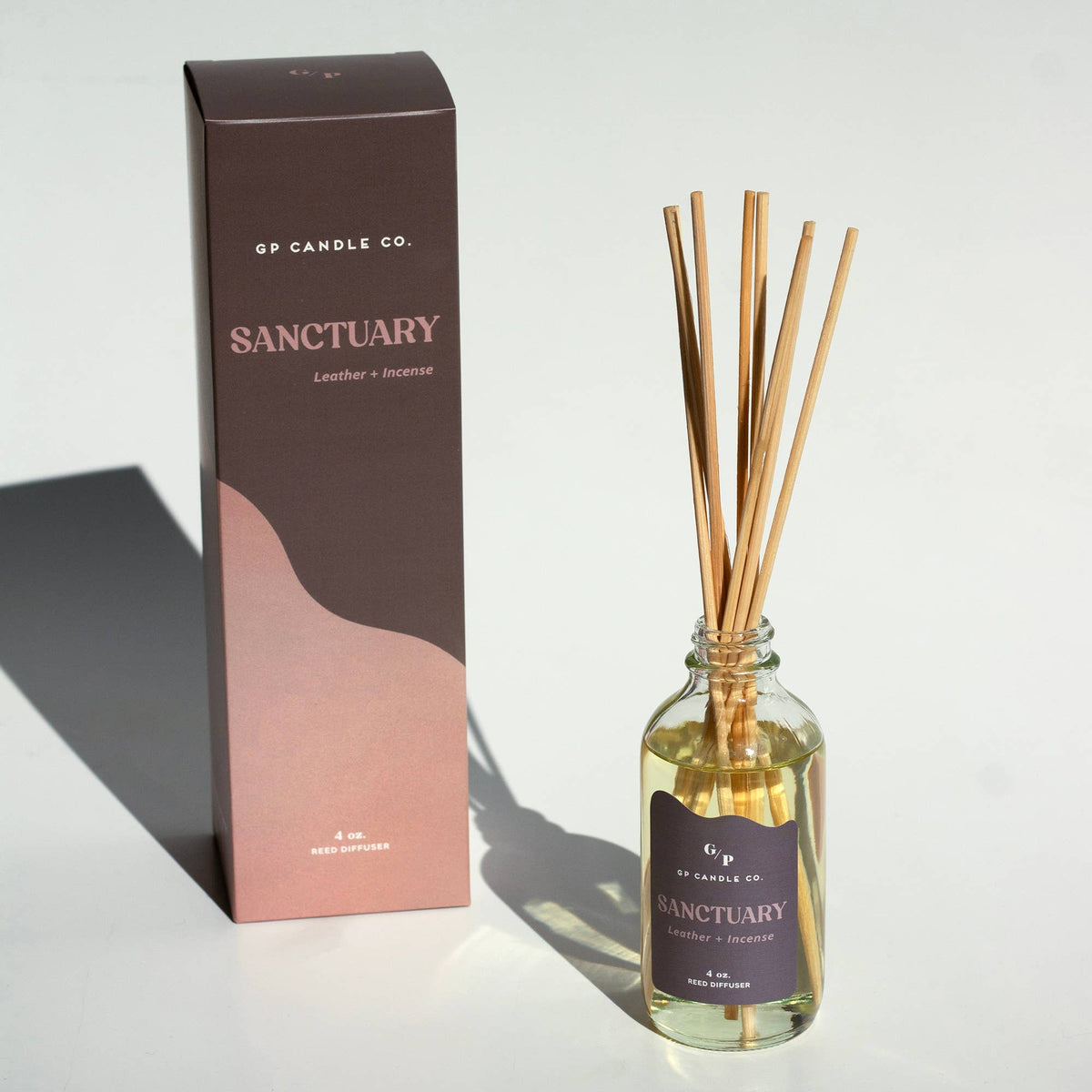 Sanctuary Leather + Incense Reed Diffuser