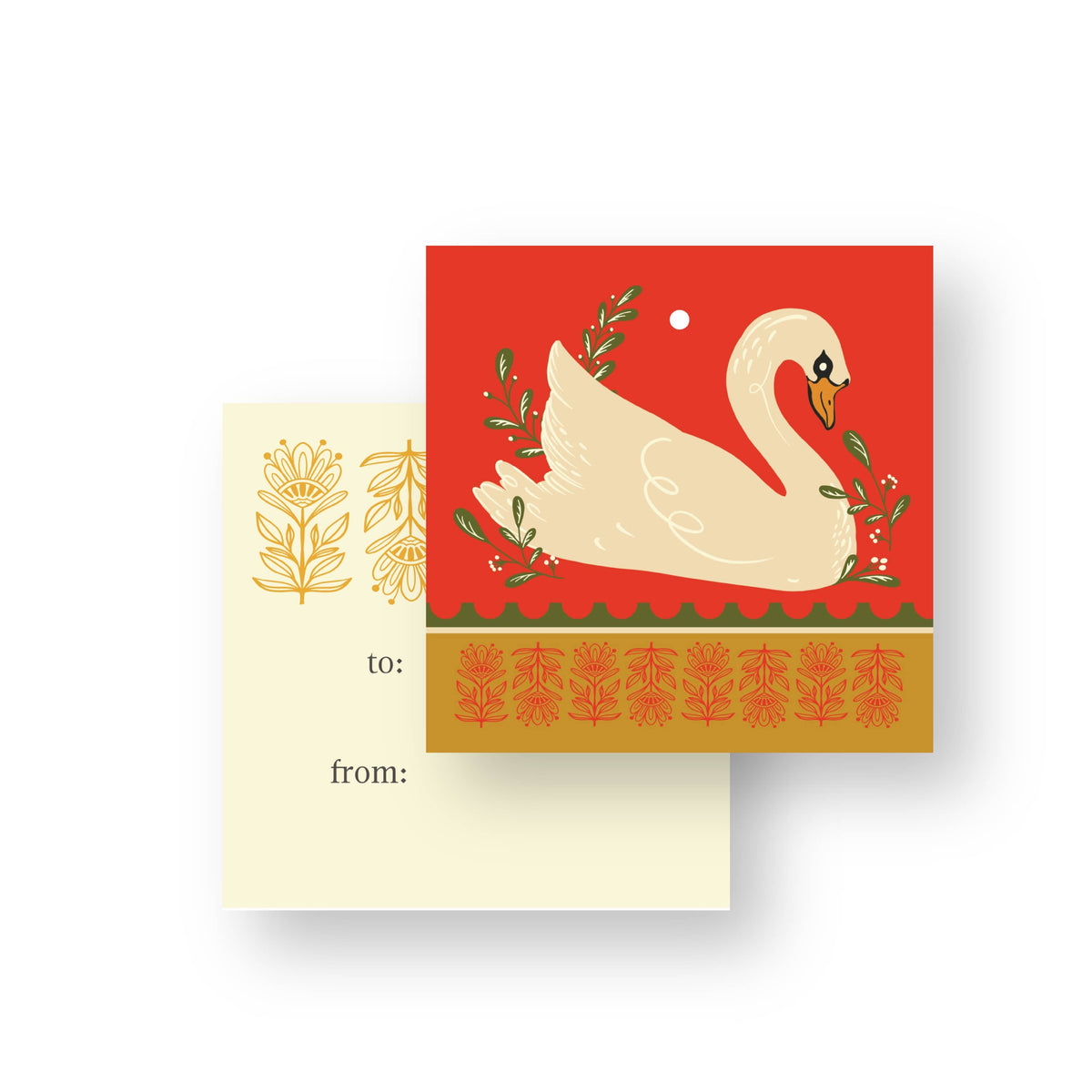 Swan Holiday Postage Gift Tags (10)