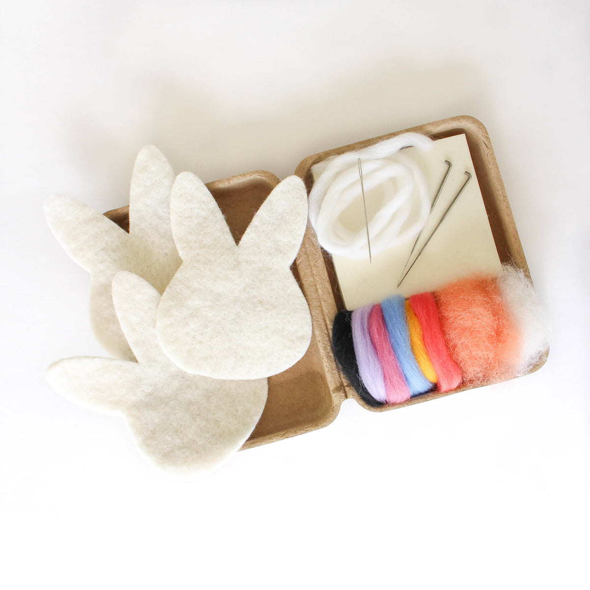 Mini Bunny Felting Craft Kit: Pink