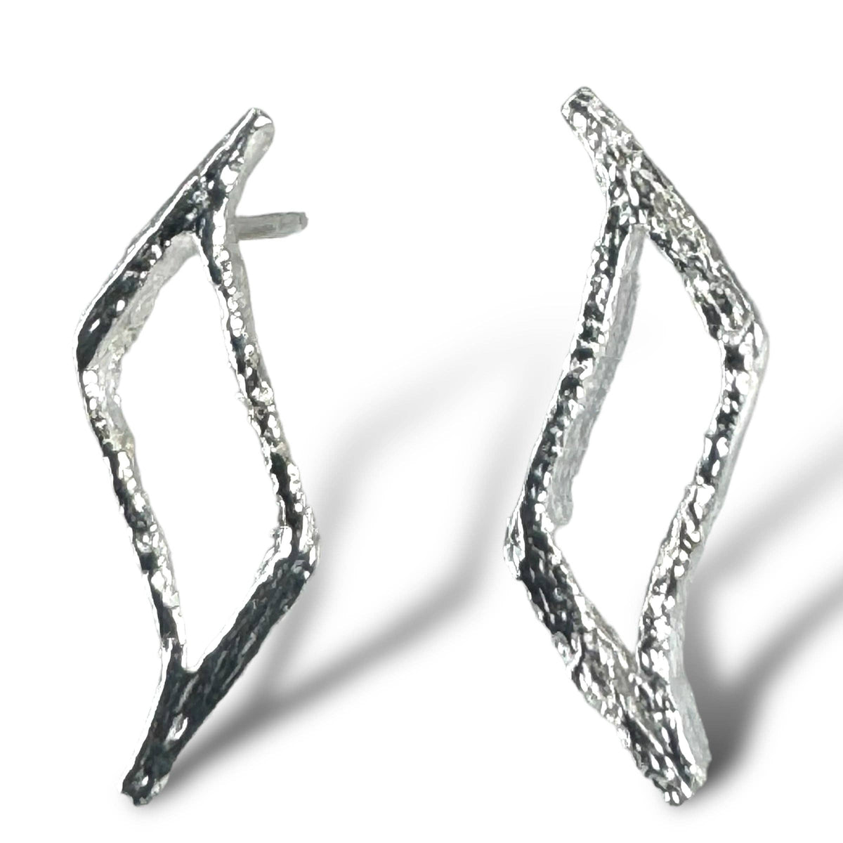 Bright Palm Single Cell Earrings