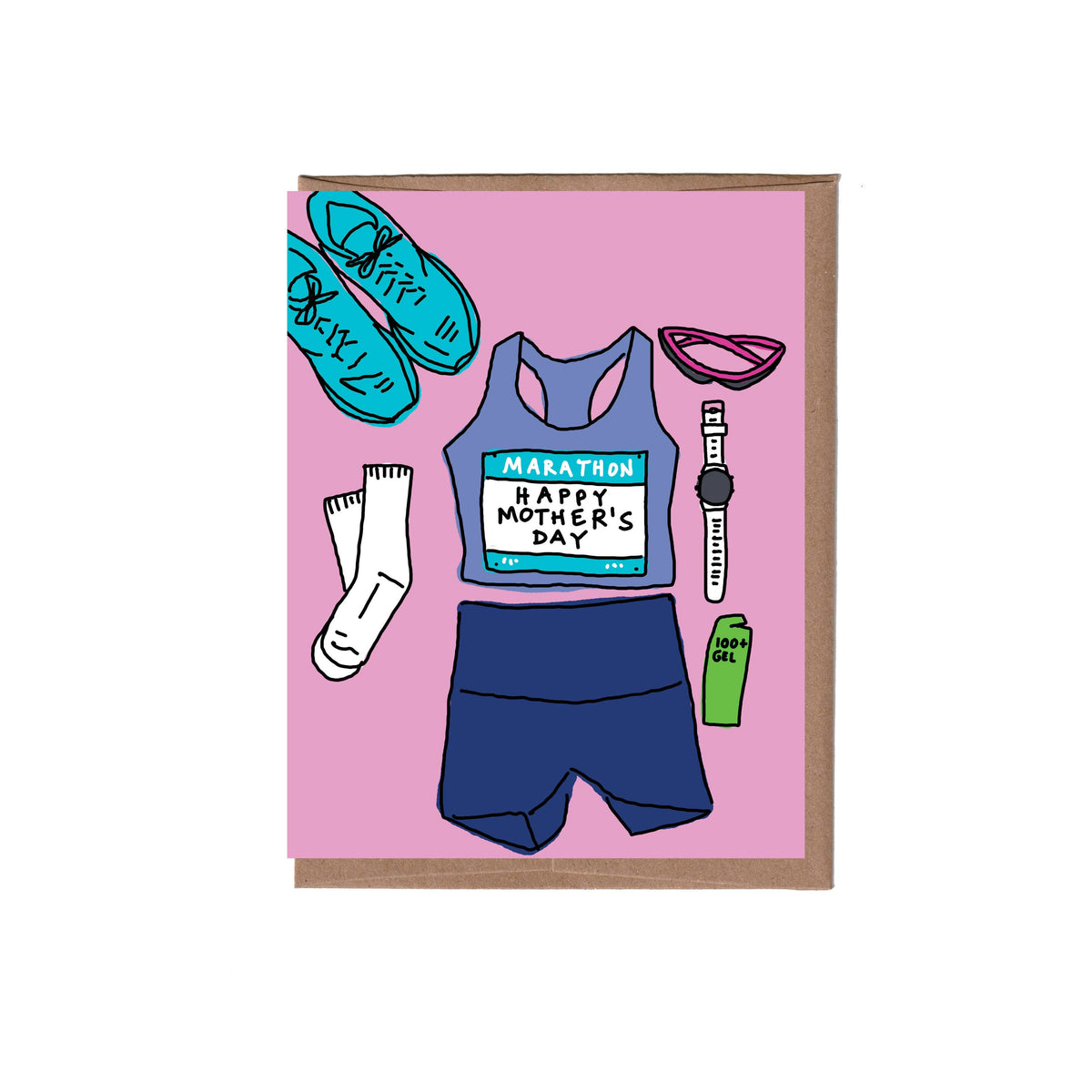 Marathon Mom Mother's Day Greeting Card