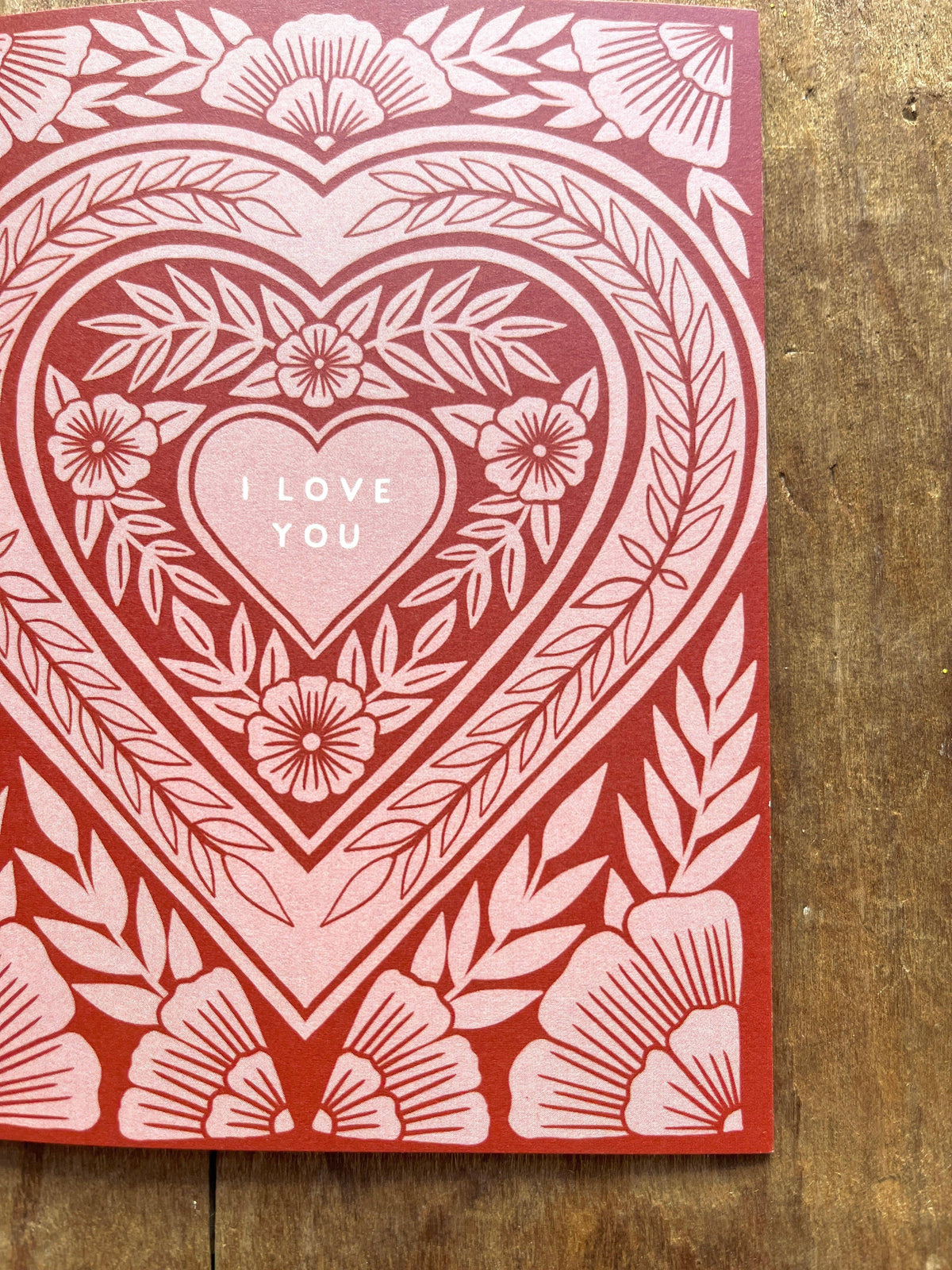 "I Love You," Greeting Card: Single Card