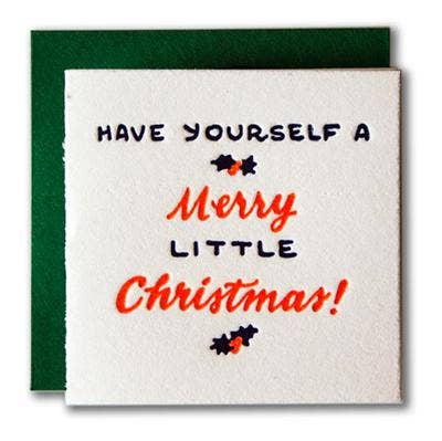 Tiny Merry Little Christmas Card: Single Card