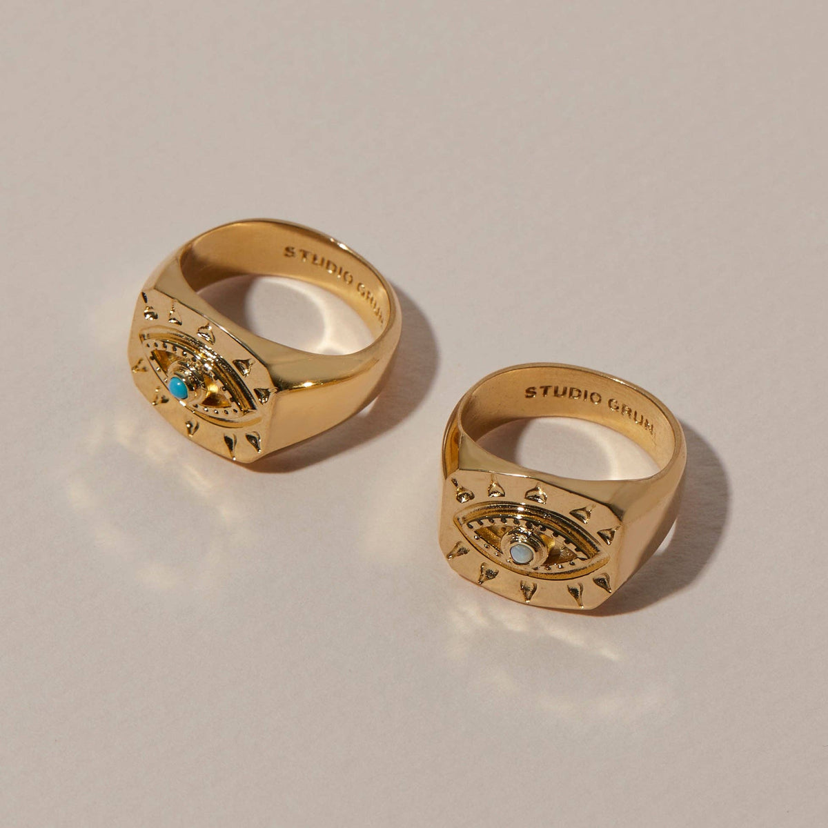 Lone Eye Signet Ring with Turquoise