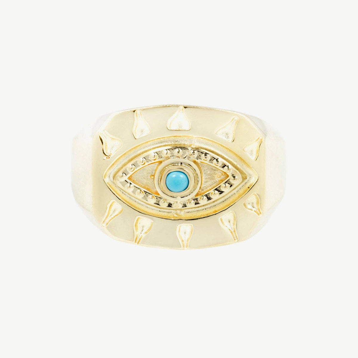 Lone Eye Signet Ring with Turquoise