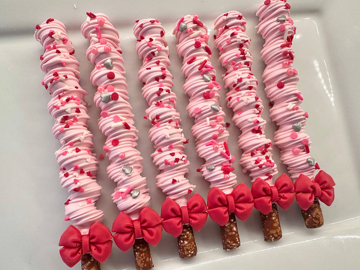 Valentine Chocolate Covered Caramel Pretzels